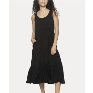 Felina Women's Isabelle MIDI Flowy Dress, Black, NWT